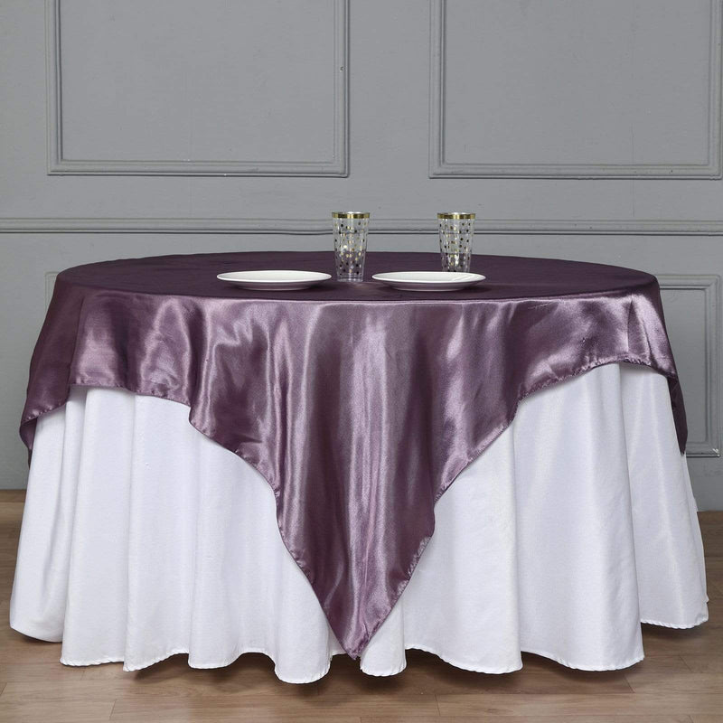 72" x 72" Satin Square Table Overlay Wedding Decorations LAY72_STN_073