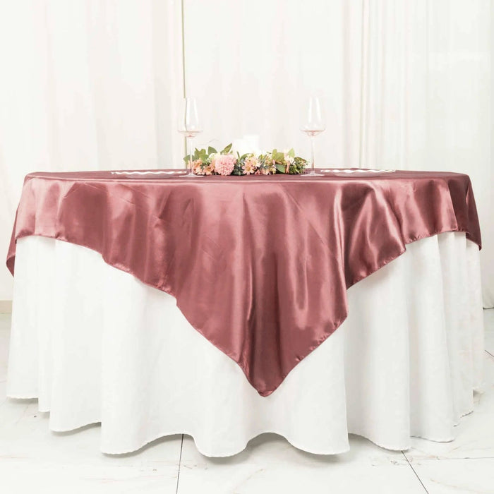 72" x 72" Satin Square Table Overlay Wedding Decorations LAY72_STN_CRS