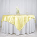 72" x 72" Satin Square Table Overlay Wedding Decorations LAY72_STN_YEL