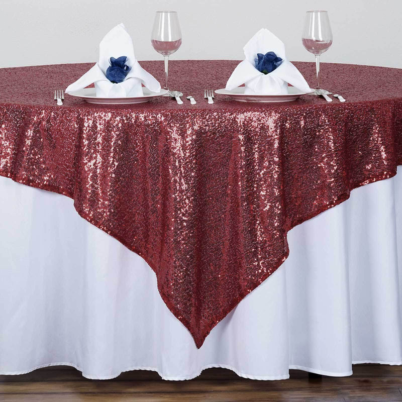 72" x 72" Sequined Table Overlay