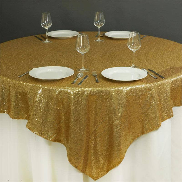 72" x 72" Sequined Table Overlay