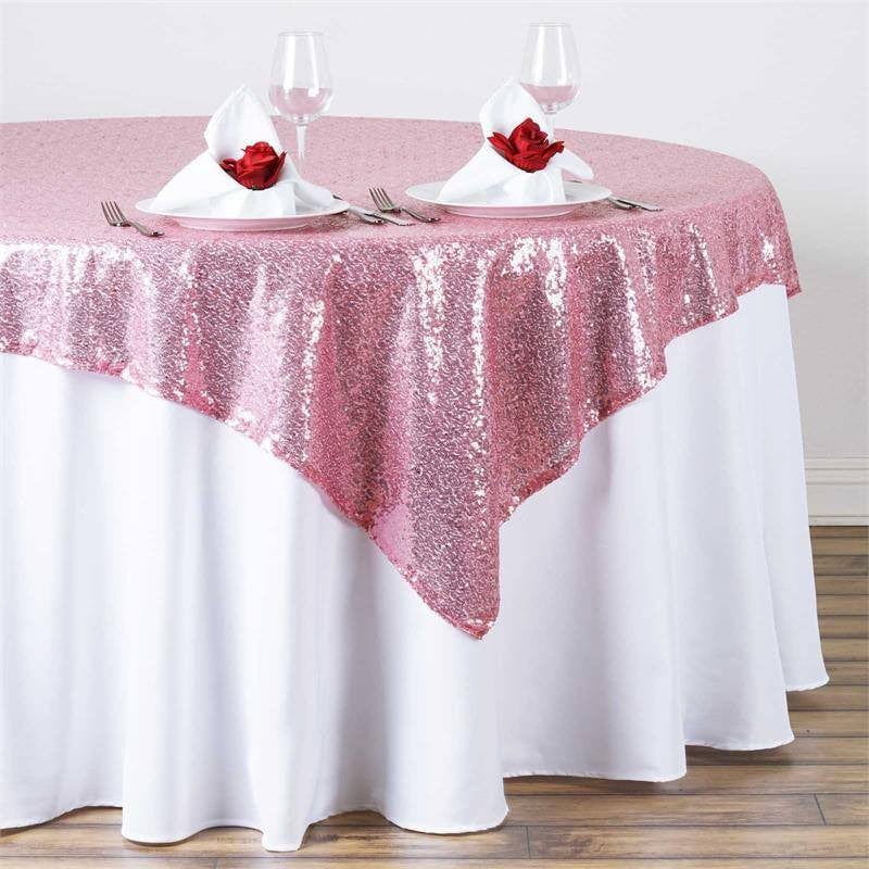 72" x 72" Sequined Table Overlay
