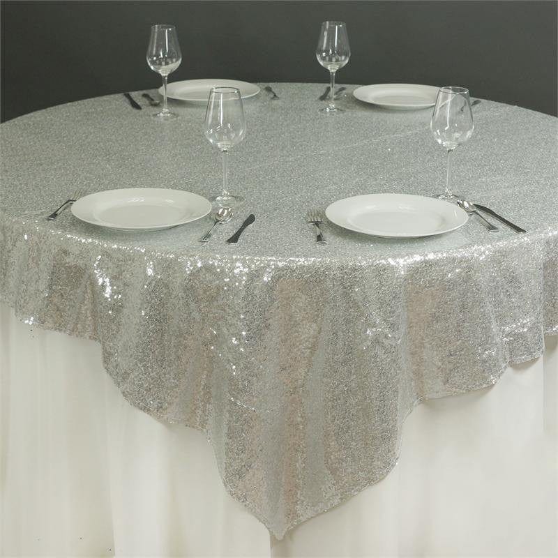 72" x 72" Sequined Table Overlay