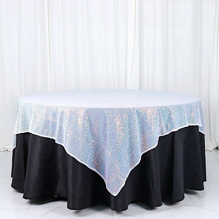 72" x 72" Sequined Table Overlay LAY72_02_ABWB
