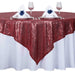 72" x 72" Sequined Table Overlay LAY72_02_BURG