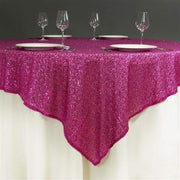 72" x 72" Sequined Table Overlay LAY72_02_FUSH