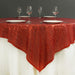 72" x 72" Sequined Table Overlay LAY72_02_RED