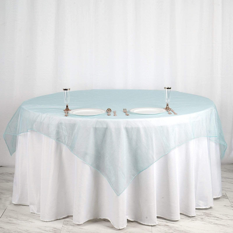 72" x 72" Sheer Organza Table Overlay