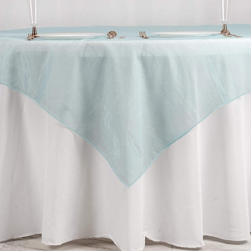 72" x 72" Sheer Organza Table Overlay