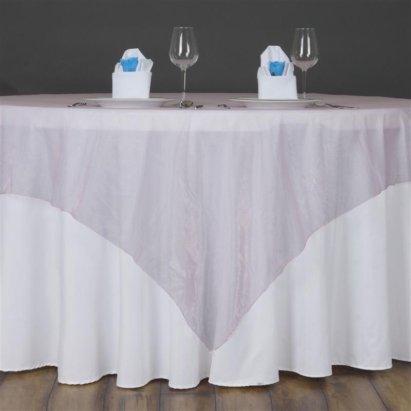 72" x 72" Sheer Organza Table Overlay
