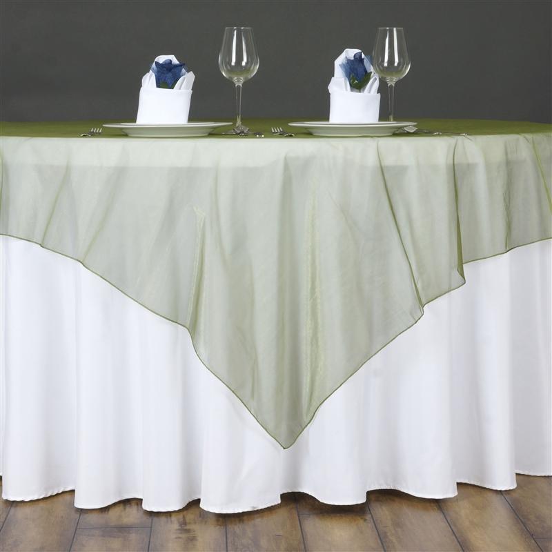 72" x 72" Sheer Organza Table Overlay