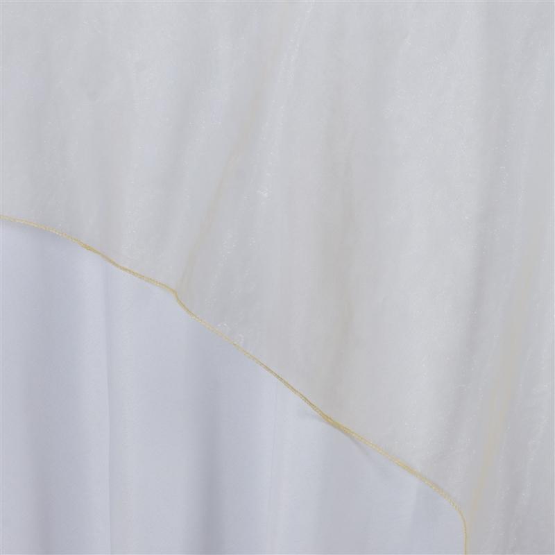 72" x 72" Sheer Organza Table Overlay