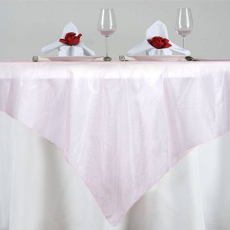 72" x 72" Sheer Organza Table Overlay