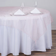 72" x 72" Sheer Organza Table Overlay