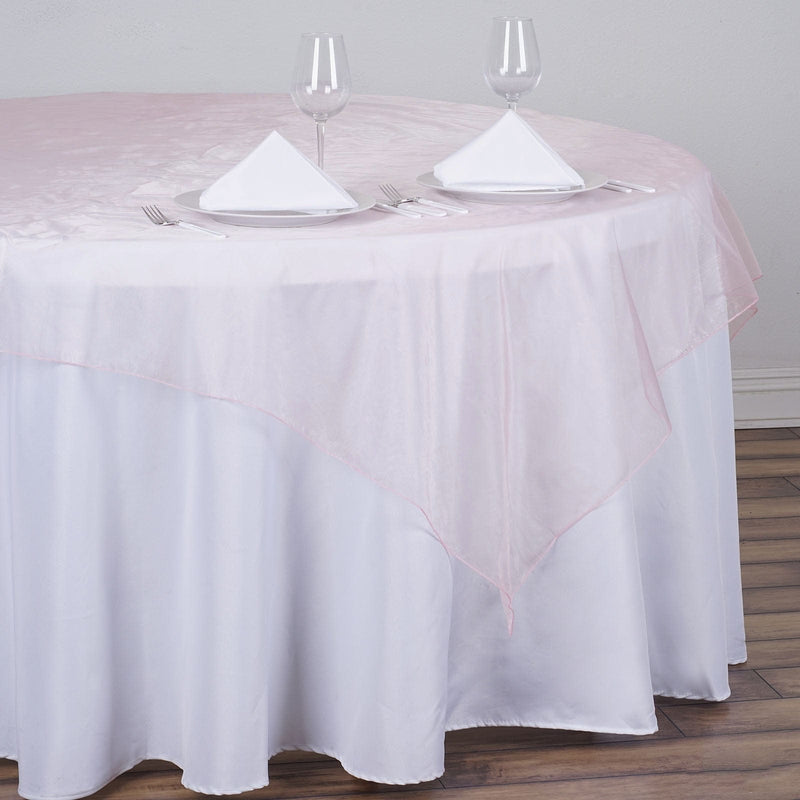72" x 72" Sheer Organza Table Overlay