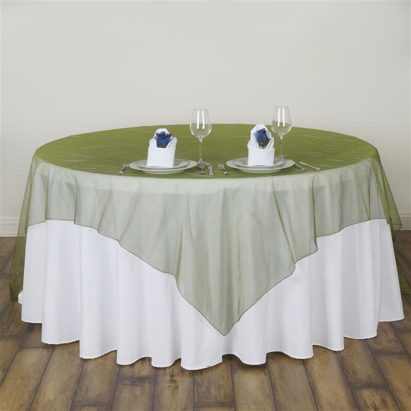 72" x 72" Sheer Organza Table Overlay LAY72_ORG_WILL