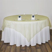 72" x 72" Sheer Organza Table Overlay LAY72_ORG_YEL