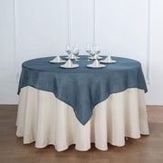72"x72" Premium Faux Burlap Polyester Square Table Overlay