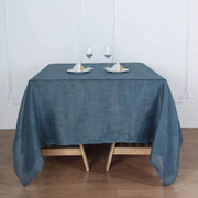 72"x72" Premium Faux Burlap Polyester Square Table Overlay
