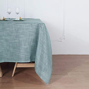 72"x72" Premium Faux Burlap Polyester Square Table Overlay
