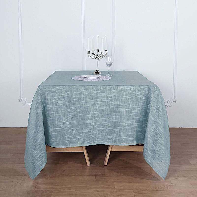 72"x72" Premium Faux Burlap Polyester Square Table Overlay