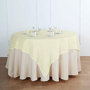 72"x72" Premium Faux Burlap Polyester Square Table Overlay