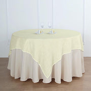 72"x72" Premium Faux Burlap Polyester Square Table Overlay