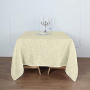 72"x72" Premium Faux Burlap Polyester Square Table Overlay
