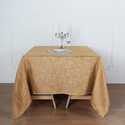 72"x72" Premium Faux Burlap Polyester Square Table Overlay