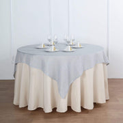 72"x72" Premium Faux Burlap Polyester Square Table Overlay
