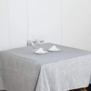 72"x72" Premium Faux Burlap Polyester Square Table Overlay