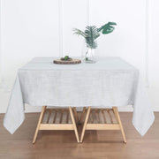 72"x72" Premium Faux Burlap Polyester Square Table Overlay