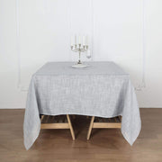 72"x72" Premium Faux Burlap Polyester Square Table Overlay
