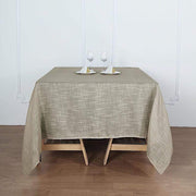 72"x72" Premium Faux Burlap Polyester Square Table Overlay