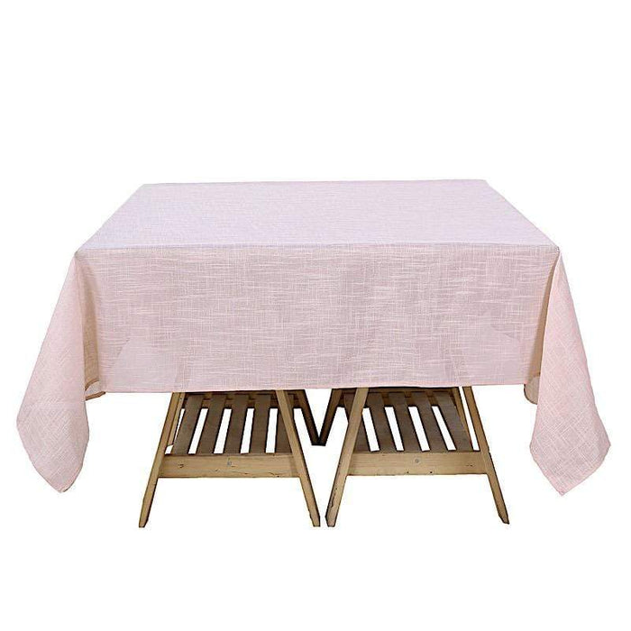 72"x72" Premium Faux Burlap Polyester Square Table Overlay LAY72_JUTE02_046