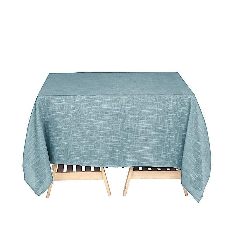 72"x72" Premium Faux Burlap Polyester Square Table Overlay LAY72_JUTE02_086