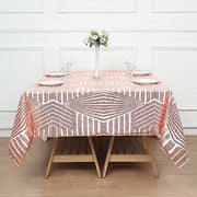 72"x72" Tulle Square Table Overlay with Sequins and Geometric Pattern