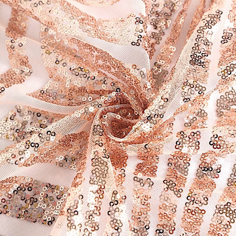 72"x72" Tulle Square Table Overlay with Sequins and Geometric Pattern