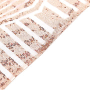 72"x72" Tulle Square Table Overlay with Sequins and Geometric Pattern