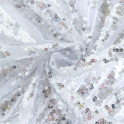 72"x72" Tulle Square Table Overlay with Sequins and Geometric Pattern