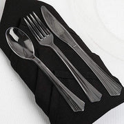 75 pcs Clear Elegant Forks Spoons and Knives Set - Disposable Tableware DSP_YY0007_7_CLR