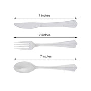 75 pcs Clear Elegant Forks Spoons and Knives Set - Disposable Tableware DSP_YY0007_7_CLR
