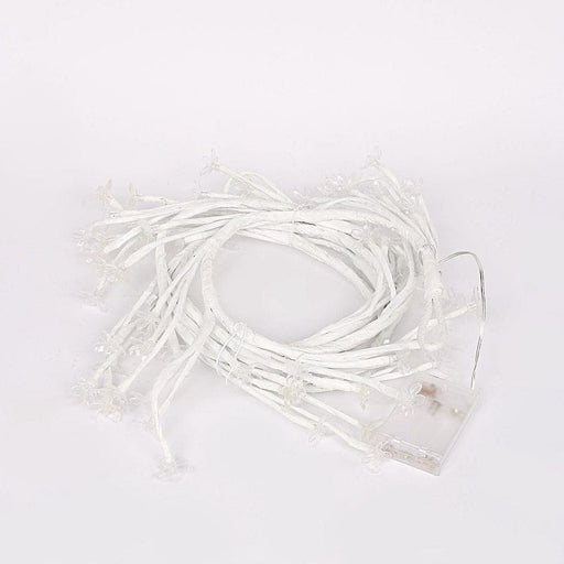 8.5 ft LED Cherry Blossom Battery Operated Fairy String Lights Garland - White LEDSTR31_CLR