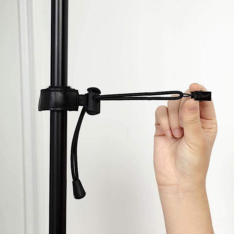 8 Backdrop Clamp Clips with Adjustable Elastic String Holder - Black BKDP_CLAMP04