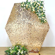 8 ft Big Payette Sequin Hexagon Backdrop Stand Cover Wedding Decorations