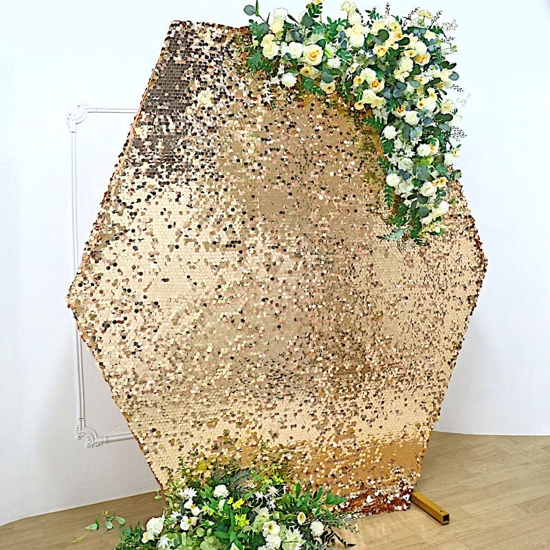 8 ft Big Payette Sequin Hexagon Backdrop Stand Cover Wedding Decorations