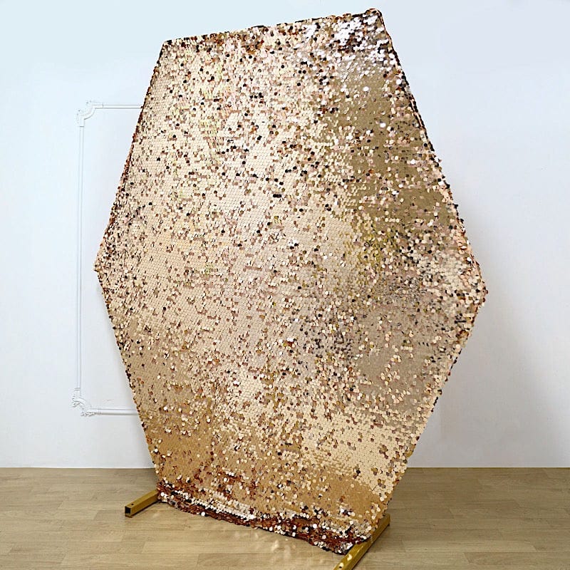 8 ft Big Payette Sequin Hexagon Backdrop Stand Cover Wedding Decorations