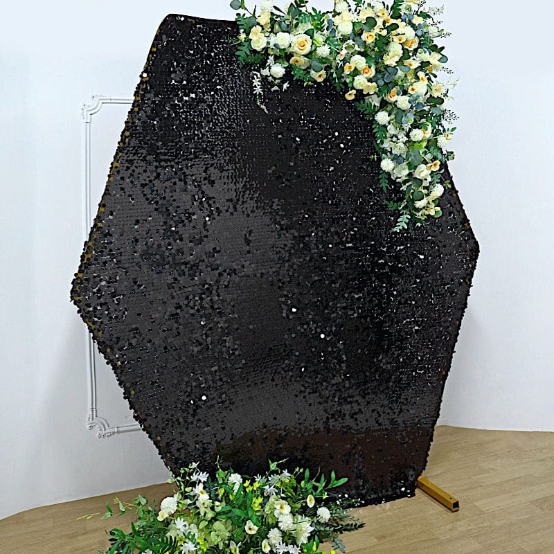 8 ft Big Payette Sequin Hexagon Backdrop Stand Cover Wedding Decorations