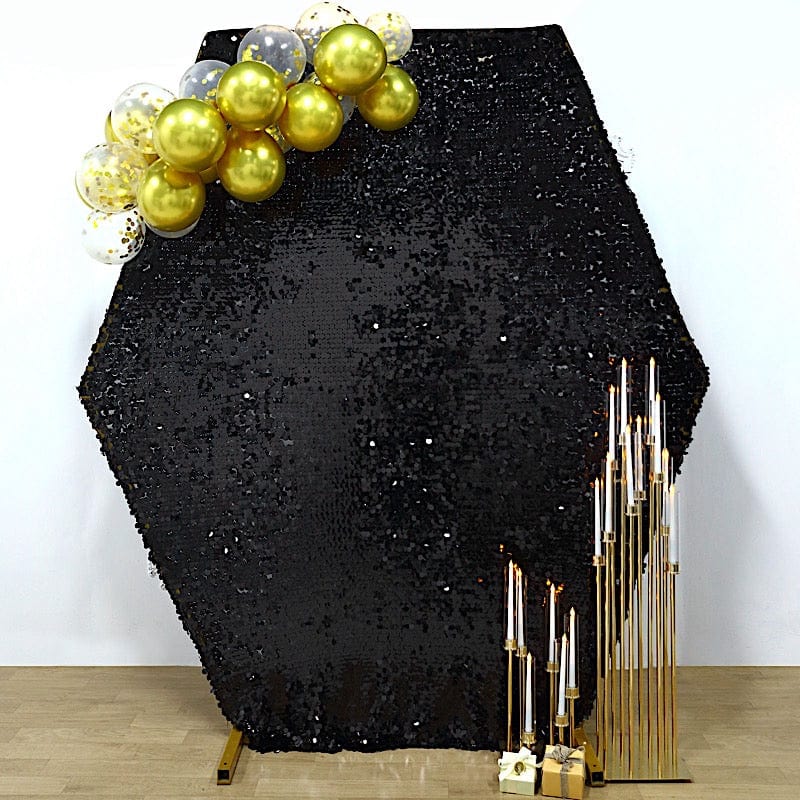 8 ft Big Payette Sequin Hexagon Backdrop Stand Cover Wedding Decorations