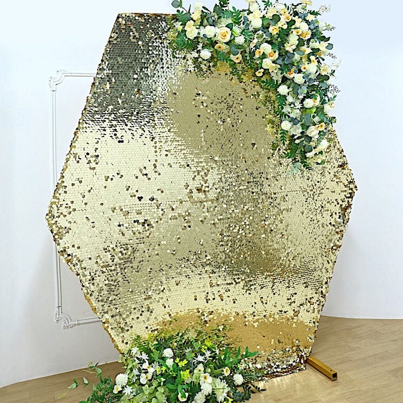 8 ft Big Payette Sequin Hexagon Backdrop Stand Cover Wedding Decorations